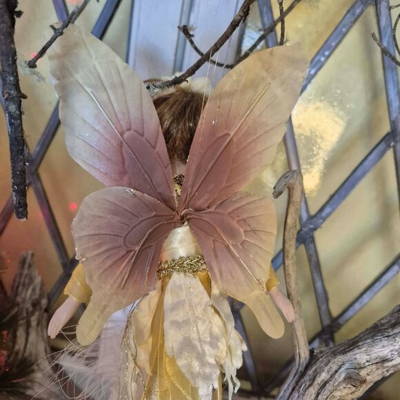 Vintage Gold & Yellow Fairy Ornament - Picture 10 of 15